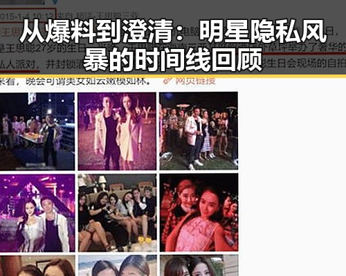 从爆料到澄清：明星隐私风暴的时间线回顾